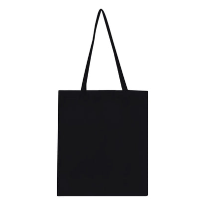 Black cotton tote bag with reinforced handles, "Prison Rodeo Tote Bag" design.