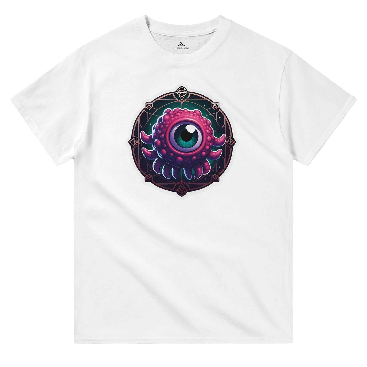 Beholder Men's Crewneck Tshirt with graphic design, heavyweight cotton, classic fit.