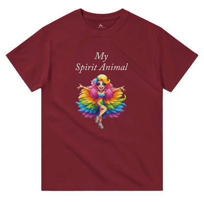 My Spirit Animal Women's Crewneck T-shirt, durable heavyweight cotton, classic fit, vibrant design.