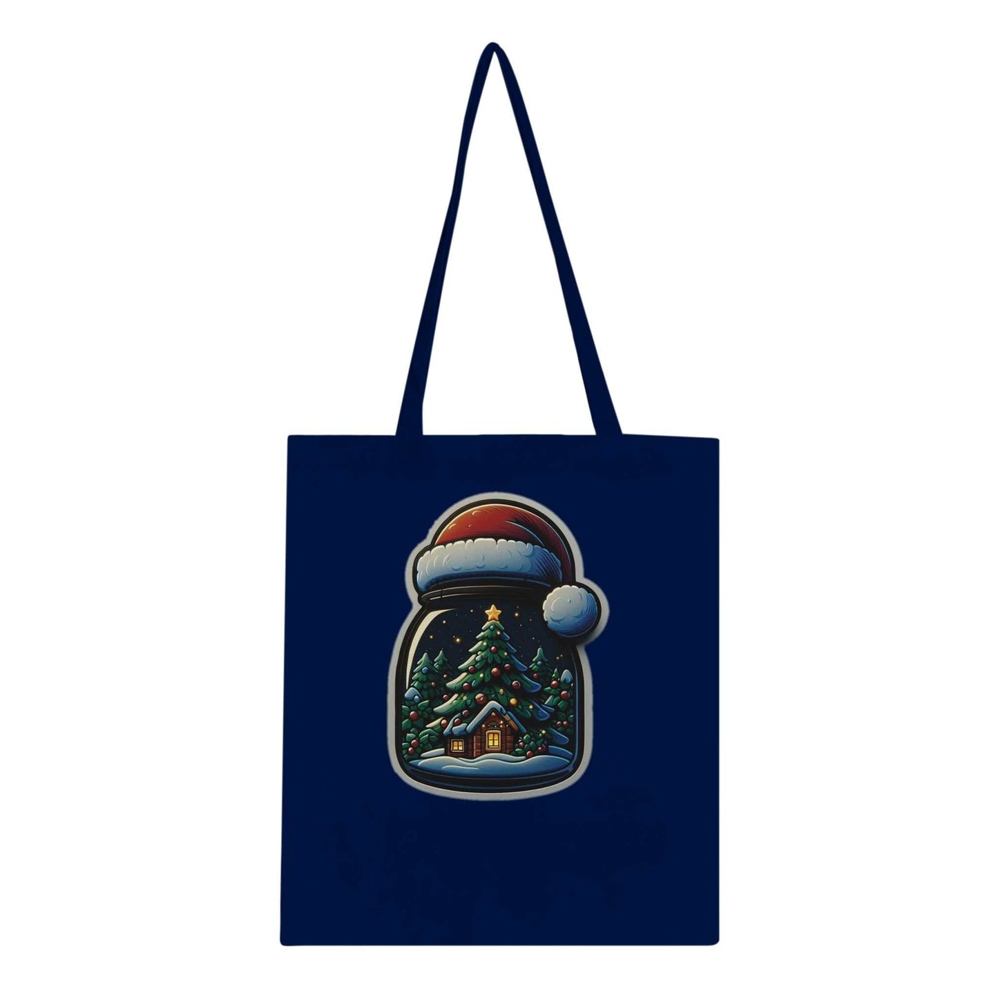 Eco-friendly Christmas Night Classic Tote Bag with festive design, reinforced handles, and 10-litre capacity.