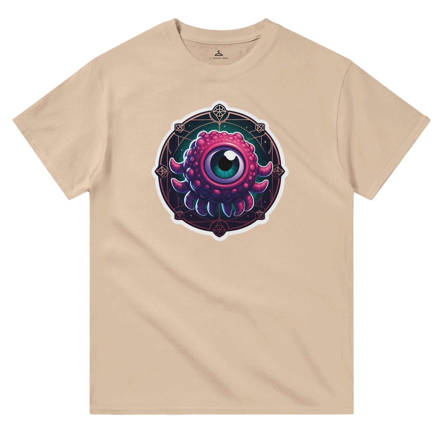 Beholder Men's Crewneck Tshirt with graphic design, heavyweight cotton, classic fit.