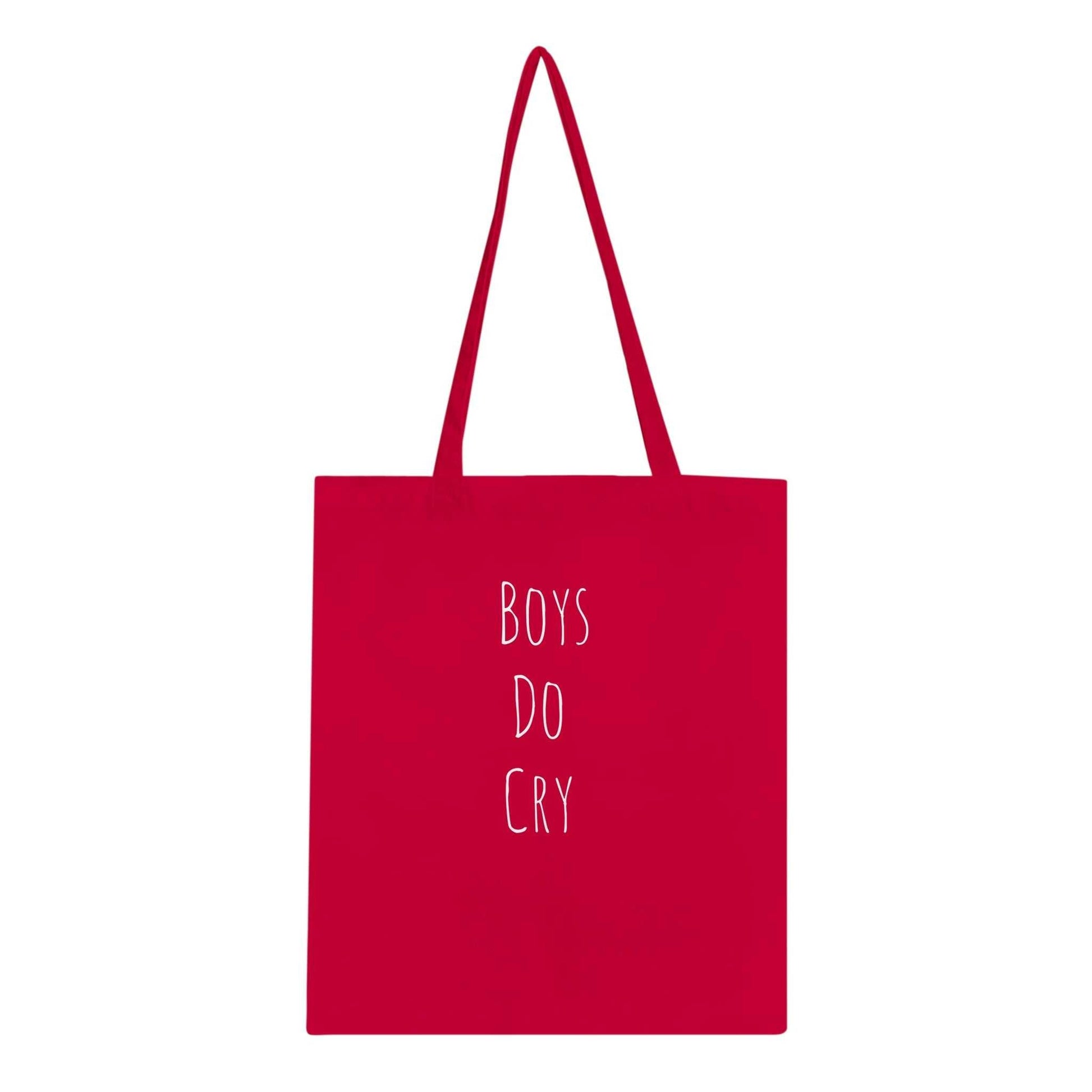 Boys Do Cry Classic Tote Bag, 100% cotton, eco-friendly with reinforced handles.