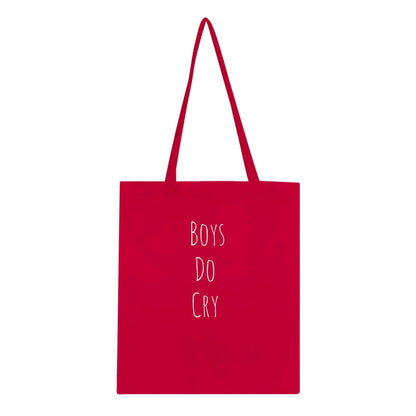 Boys Do Cry Classic Tote Bag, 100% cotton, eco-friendly with reinforced handles.