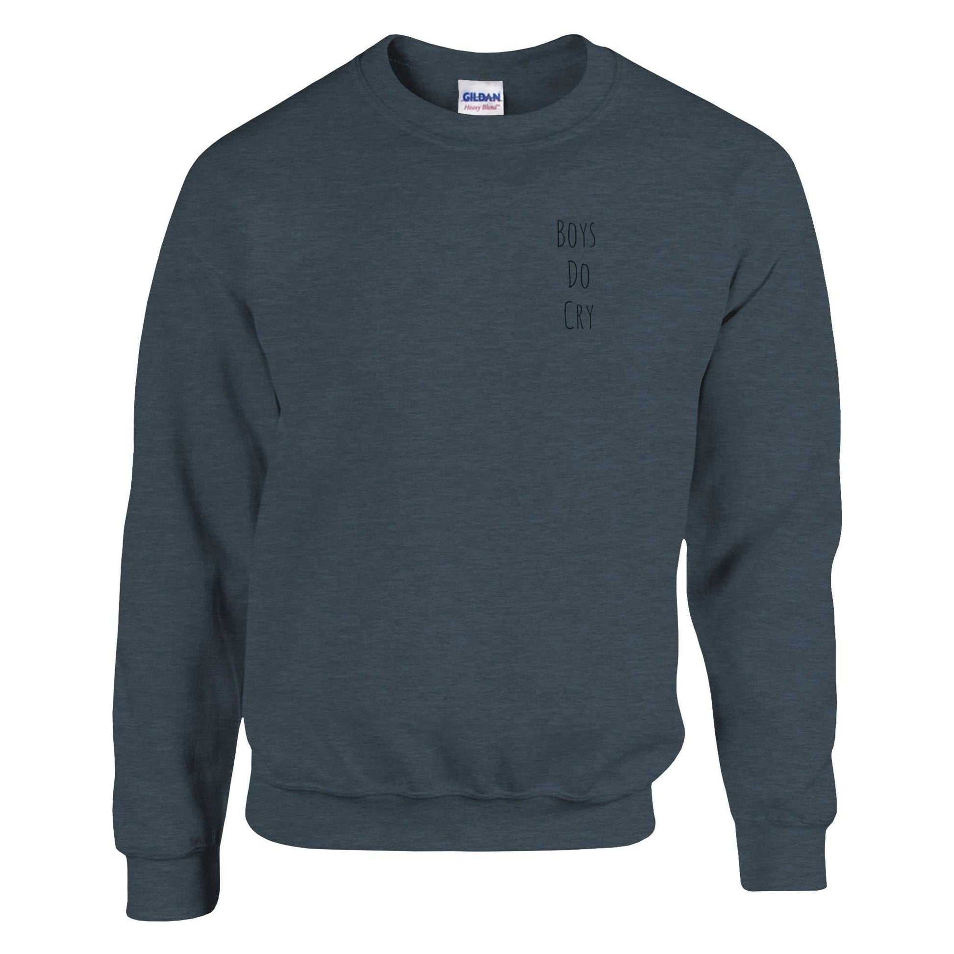 Boys Do Cry Printed Classic Crewneck Sweatshirt in dark color, soft cotton-poly blend.