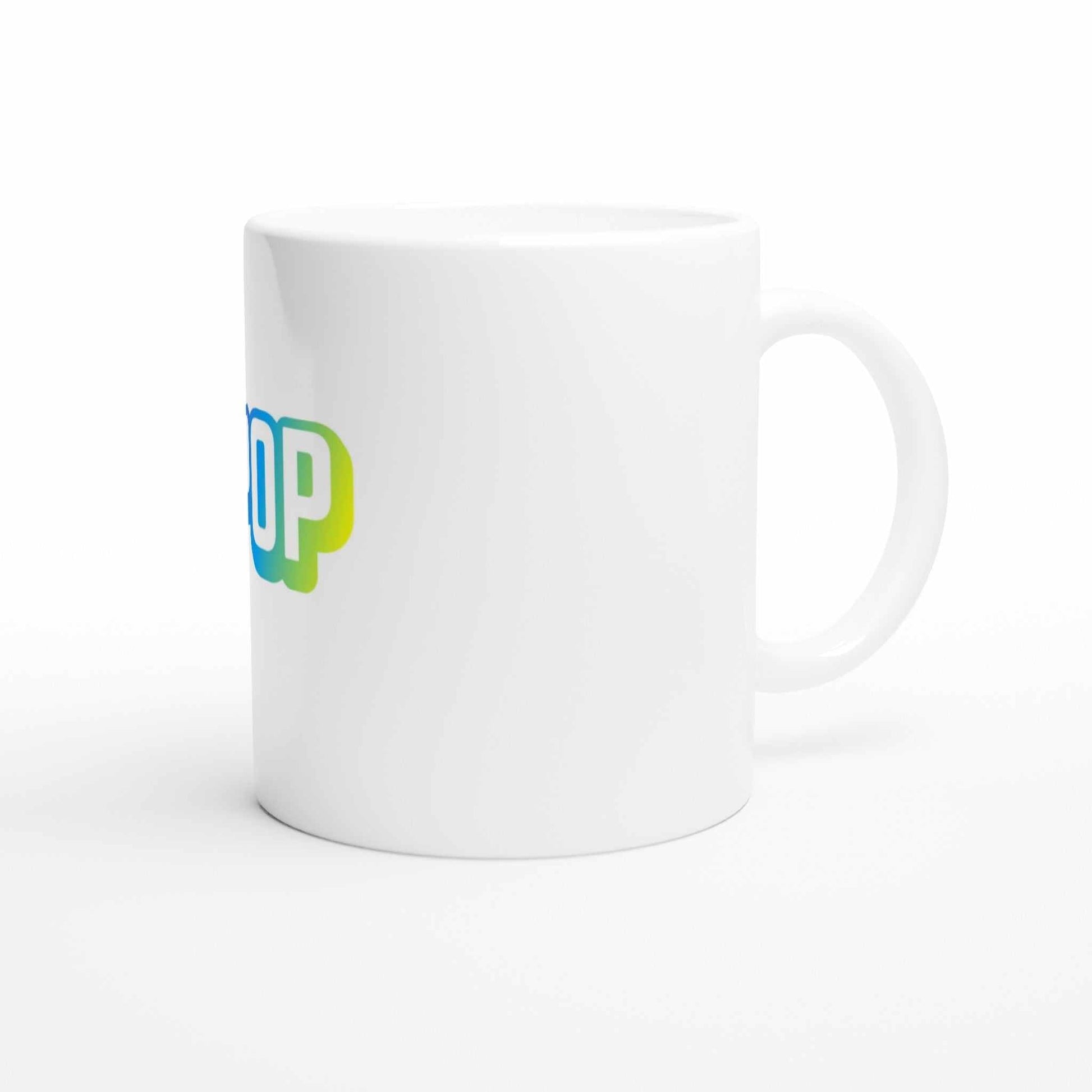 I Love Kpop White 11oz Ceramic Mug, dishwasher and microwave safe.