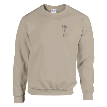 Boys Do Cry printed classic crewneck sweatshirt made of cotton and polyester blend with ribbed cuffs and waistband.