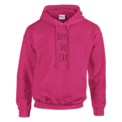 Boys Do Cry printed classic pullover hoodie featuring a double-lined hood and front pouch pocket.