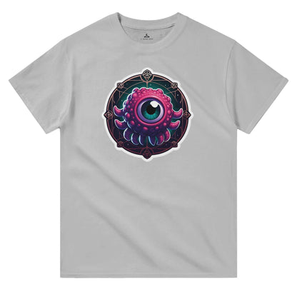 Beholder Men's Crewneck Tshirt with graphic design, heavyweight cotton, classic fit.