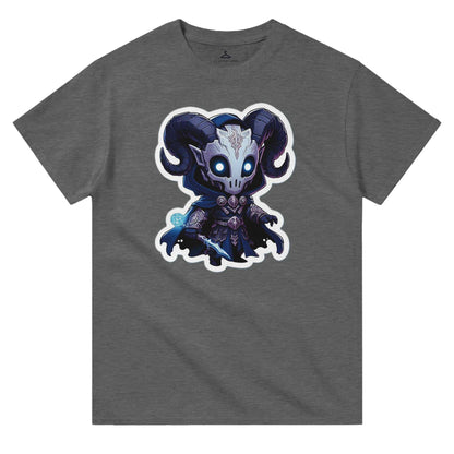 Voidwalker Men's Crewneck T-shirt with colorful graphic on a dark fabric.