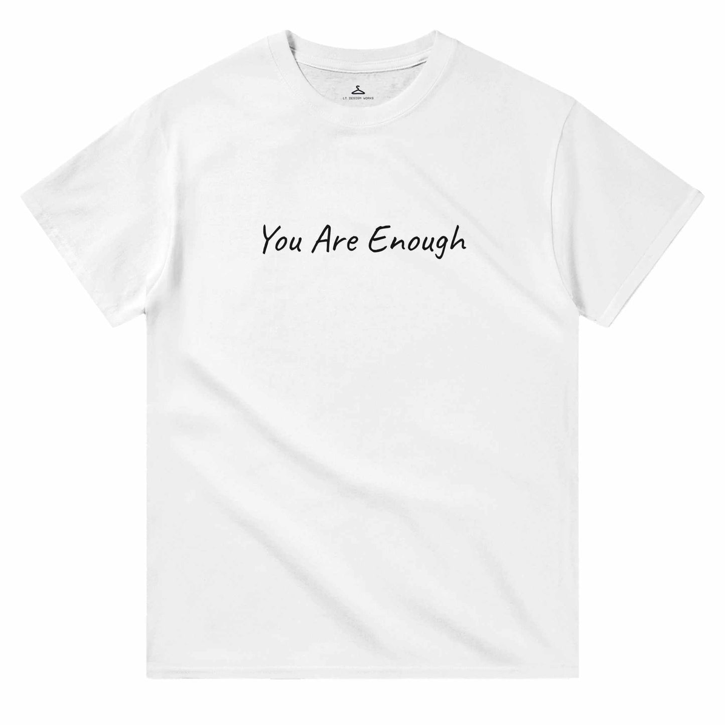 You Are Enough Women's Crewneck T-shirt, heavyweight cotton, classic fit, casual wear.