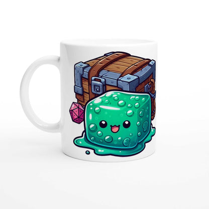 Mimic 11oz ceramic mug with vibrant gelatinous print, dishwasher and microwave safe.