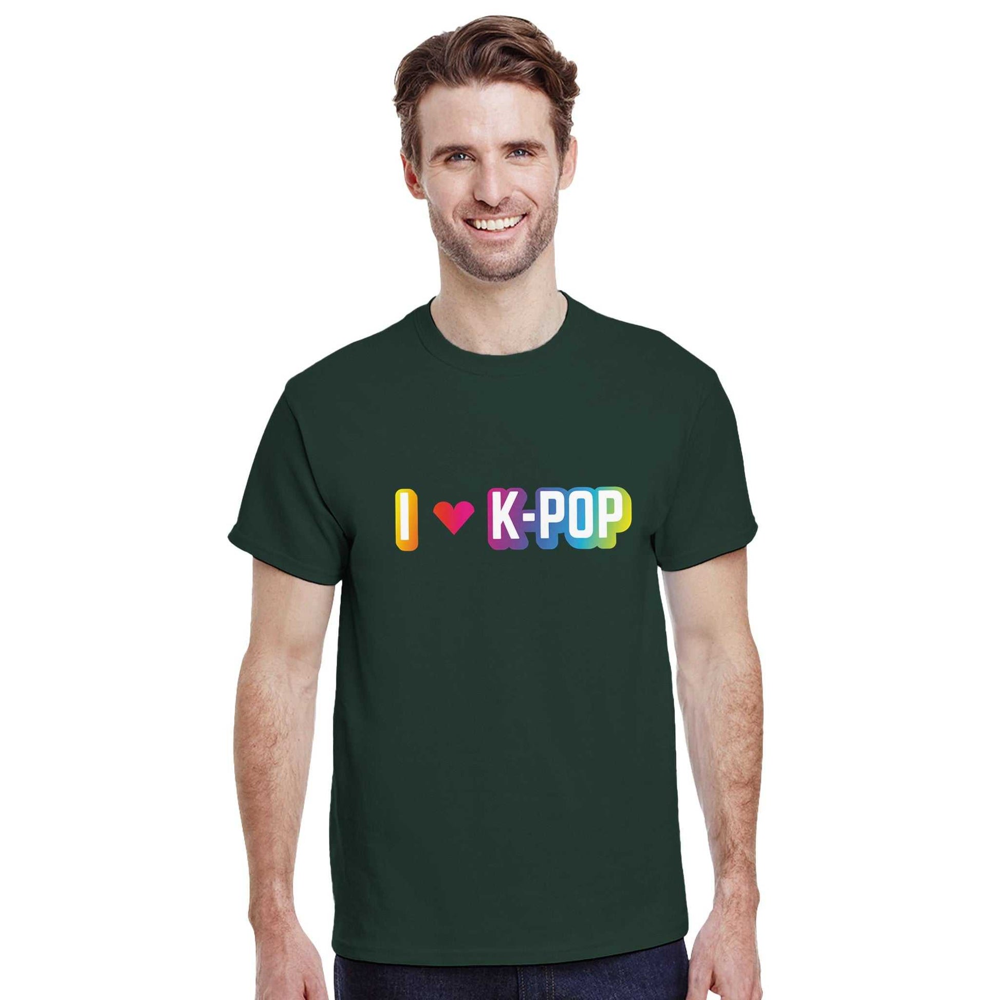 Love Kpop Crewneck T-shirt featuring heavyweight cotton and classic fit design.