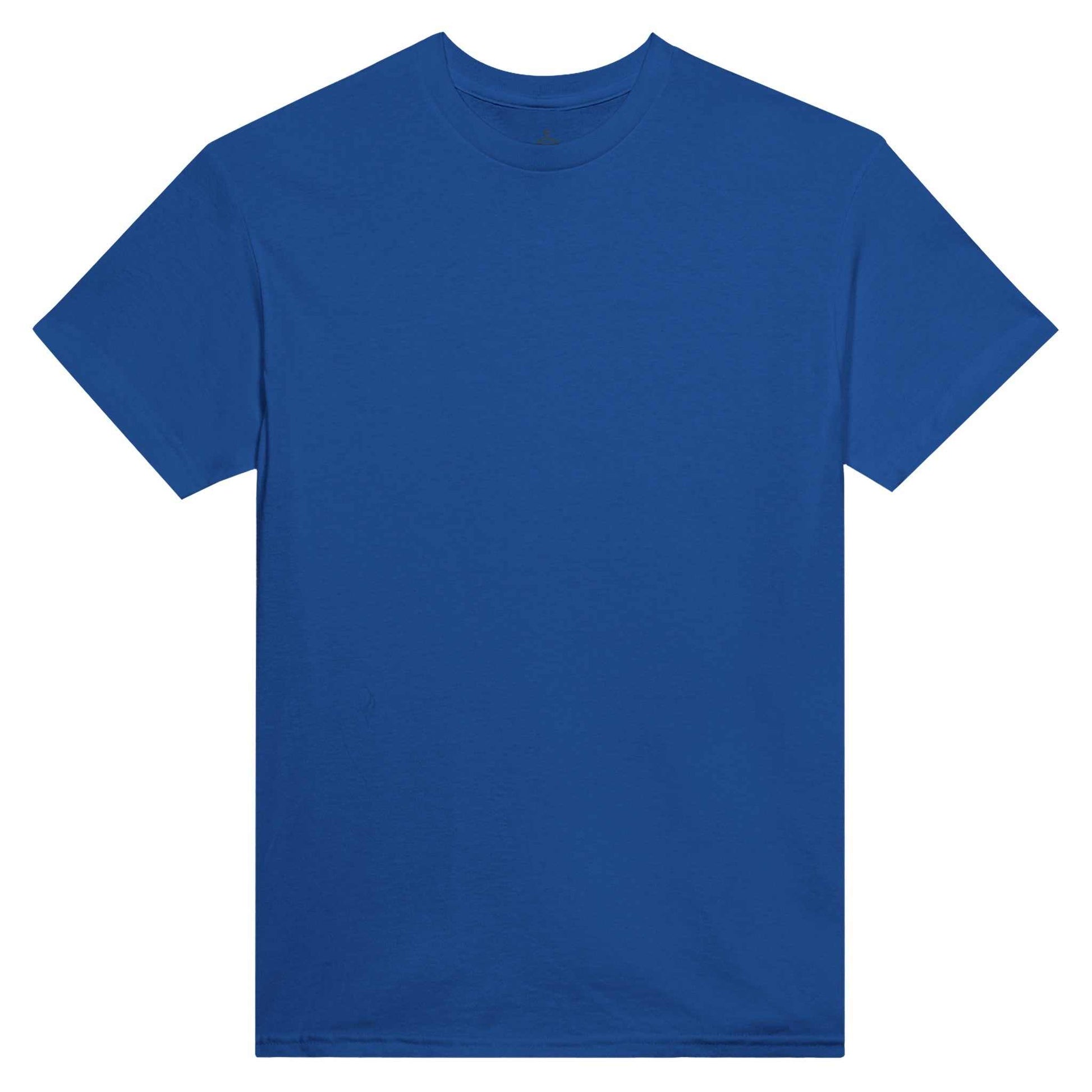 Gelatinous Cube and Mimic men's crewneck t-shirt in blue, featuring heavyweight cotton and classic fit.