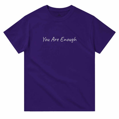 You Are Enough crewneck t-shirt in heavyweight cotton with classic fit and relaxed style for everyday wear.