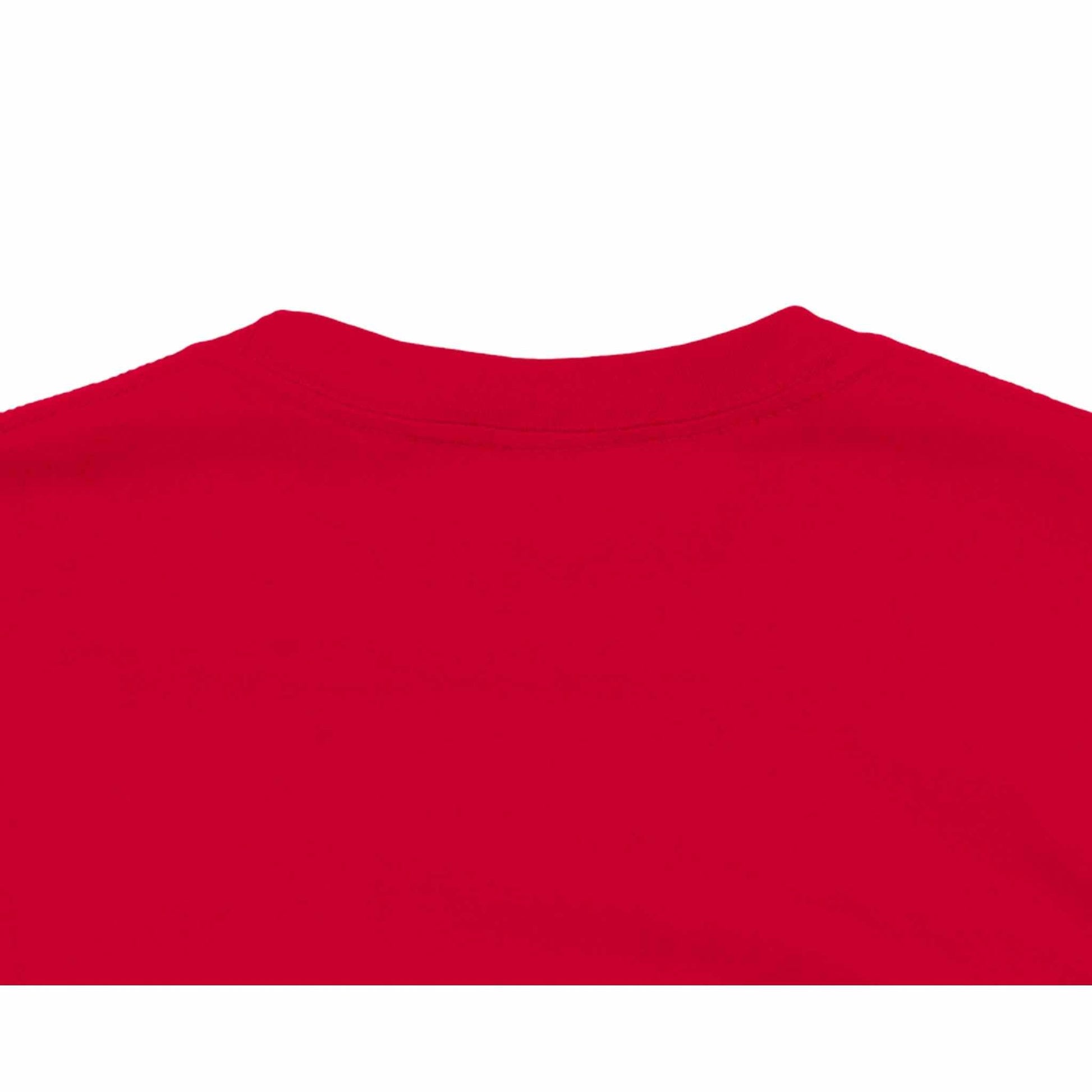 Red kids crewneck T-shirt, 100% ring-spun cotton, designed for comfort and durability.