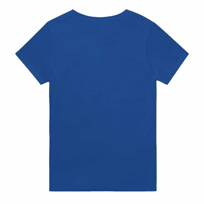 Mindflayer Women's Crewneck T-shirt, heavyweight cotton, durable classic fit, blue.