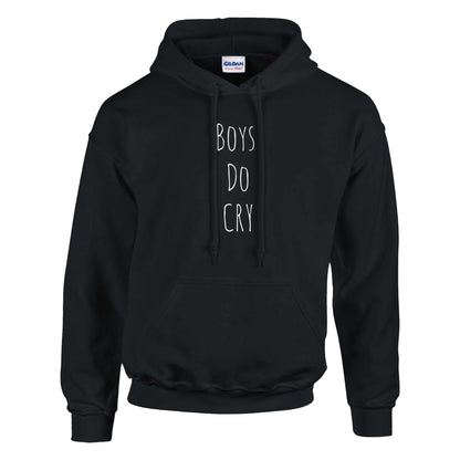 Boys Do Cry printed classic pullover hoodie with double-lined hood and front pouch pocket.