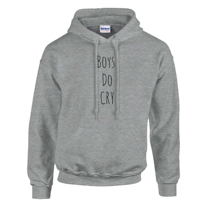 Boys Do Cry printed classic pullover hoodie made from eco-friendly cotton-polyester blend.