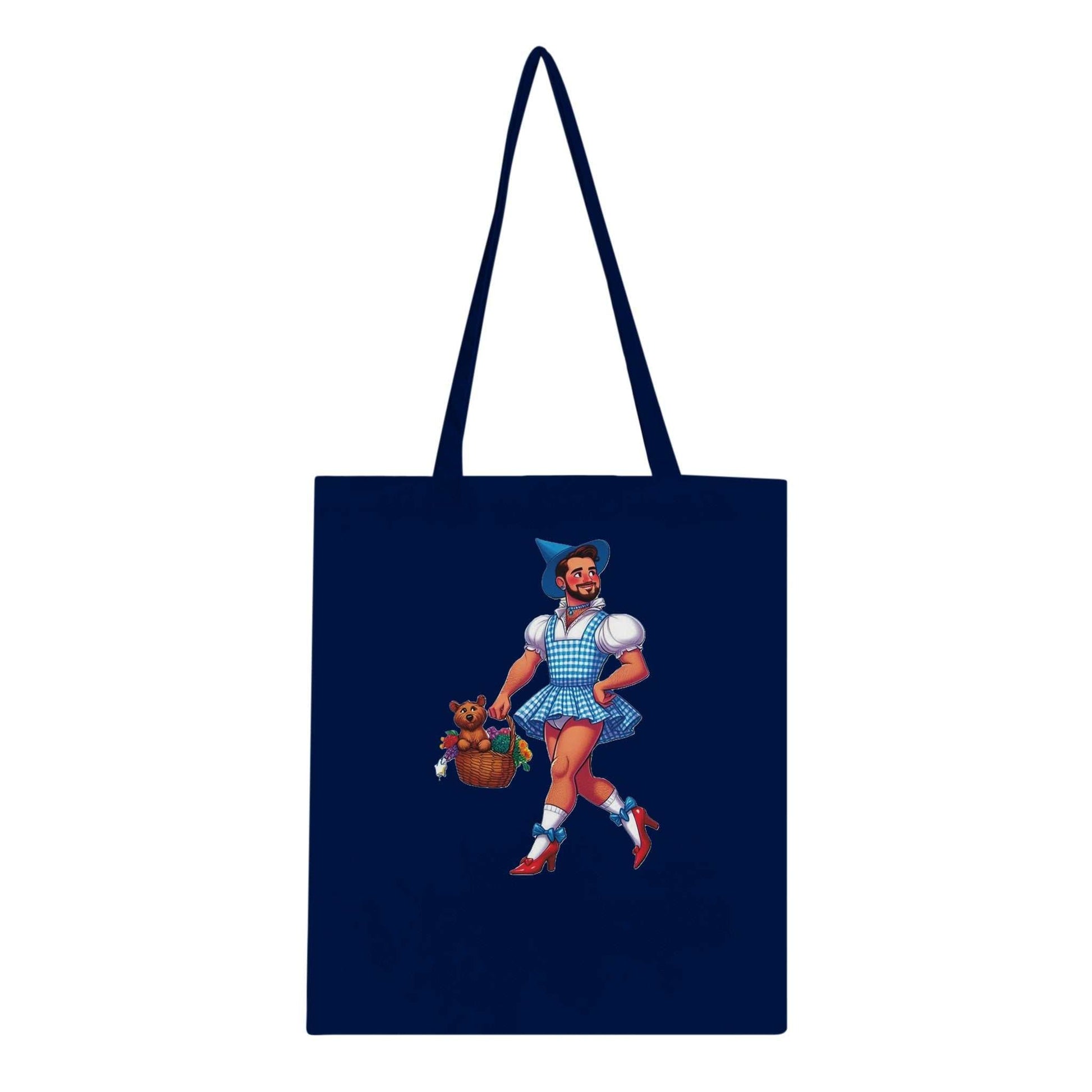 Eco-friendly 100% cotton Dorothy Tote Bag with reinforced handles, 10-liter capacity.