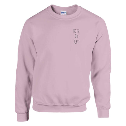 Boys Do Cry printed classic crewneck sweatshirt in soft cotton-poly blend.