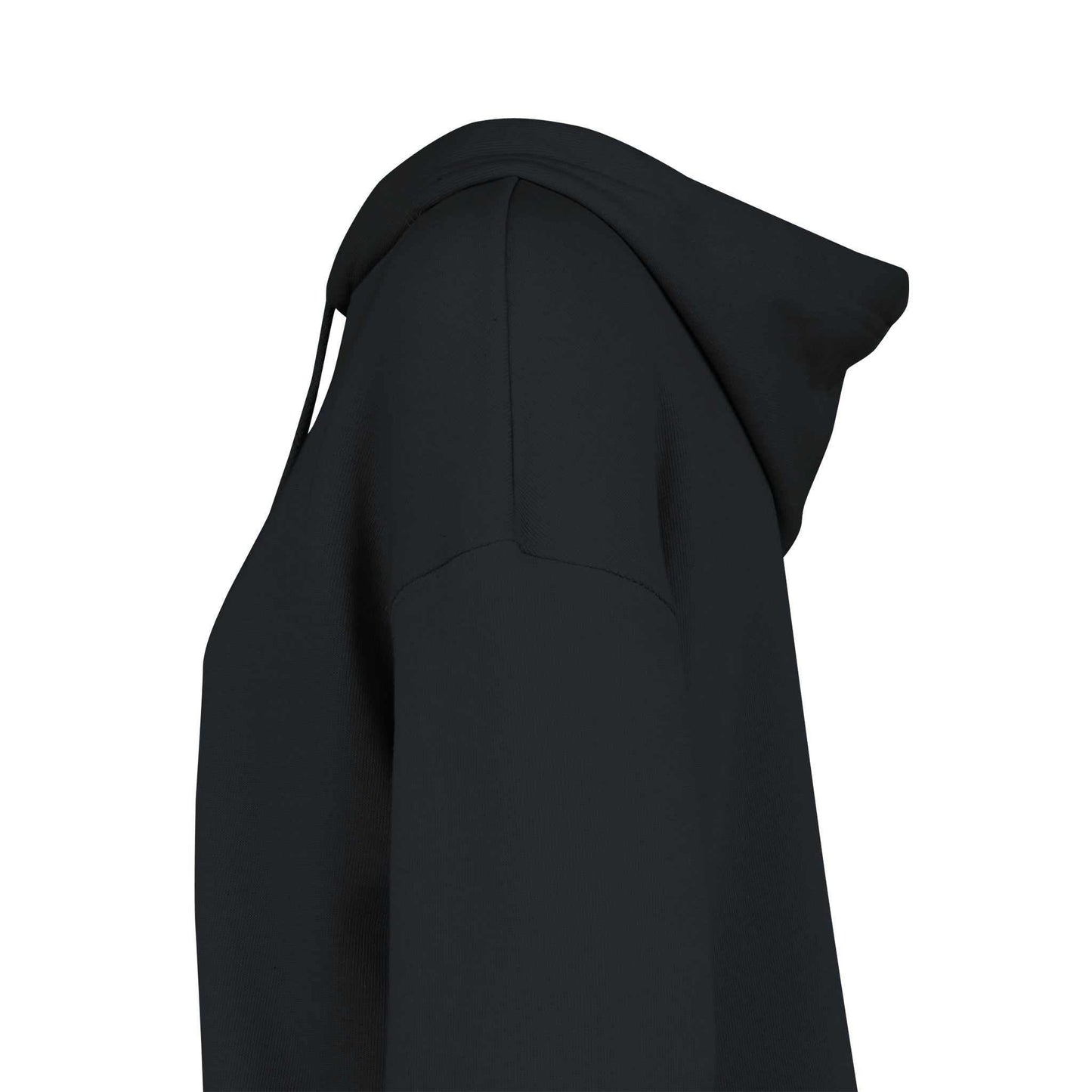 Gelatinous Cube Women's Cropped Hoodie, comfort and style, black, raw hem, drawstrings.