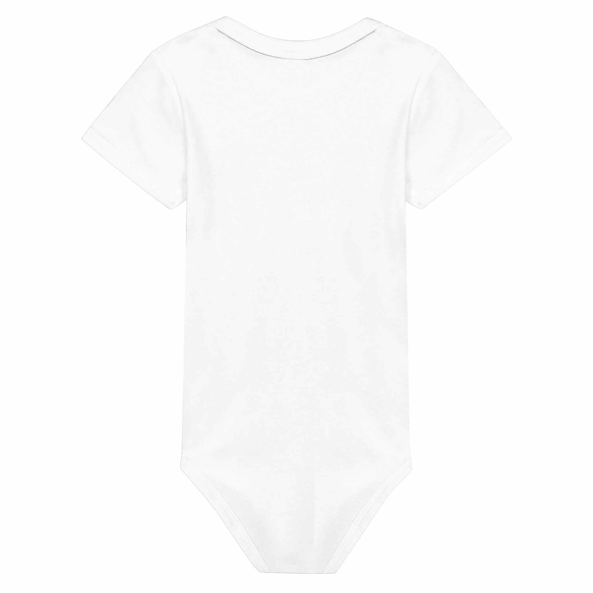 Favourite classic baby short sleeve bodysuit in white, 100% cotton, with comfortable fit.