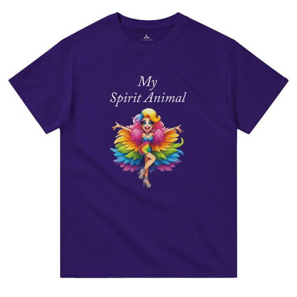 My Spirit Animal Women's Crewneck T-shirt with colorful art design on heavyweight cotton.