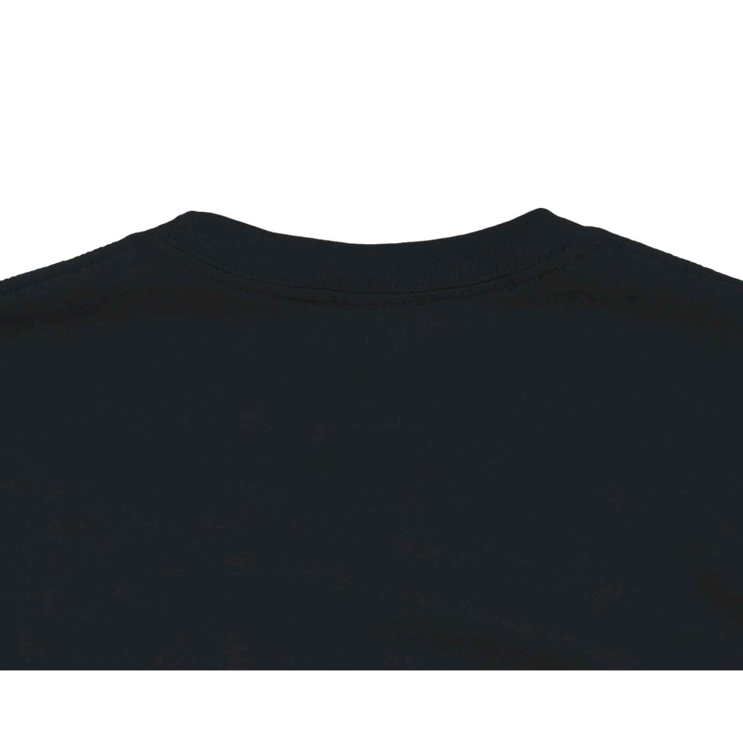 Black crewneck T-shirt for kids, soft 100% ring-spun cotton.