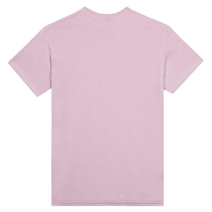 Gelatinous Cube Women's Crewneck T-shirt, heavyweight cotton, classic fit, durable staple, pastel pink.