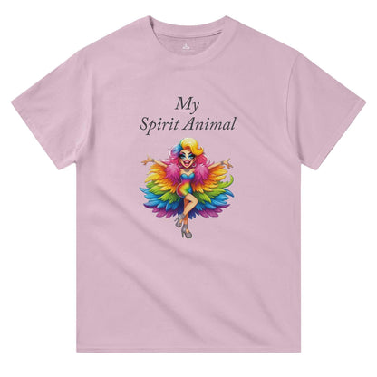 Spirit Animal Women's Crewneck T-shirt with colorful design, heavyweight cotton, classic fit.